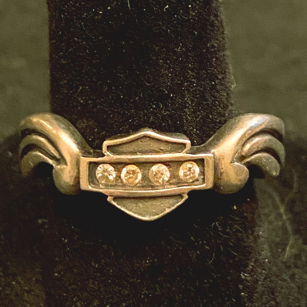 Harley-Davidson Sterling Silver CZ Ring
